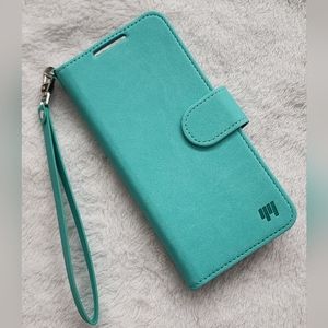 NIB Double-N Samsung A52 Wallet Case Green